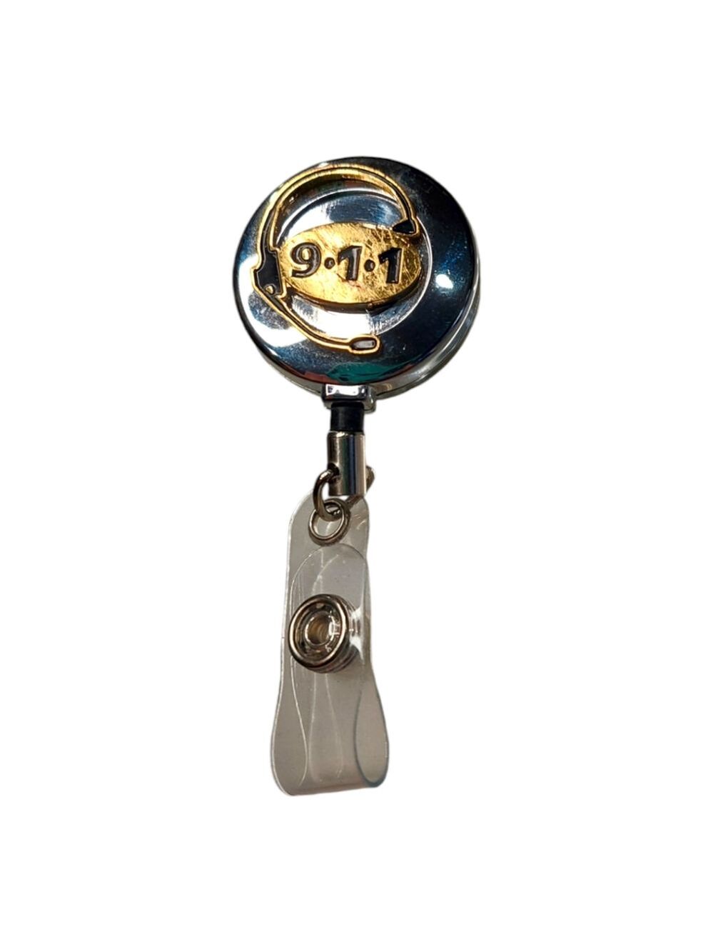 911 Emergency Dispatcher Retractable ID Holder Reel